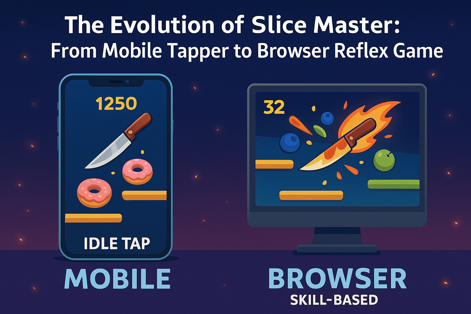 Evolution of Slice Master – from mobile idle tapper to browser reflex challenge