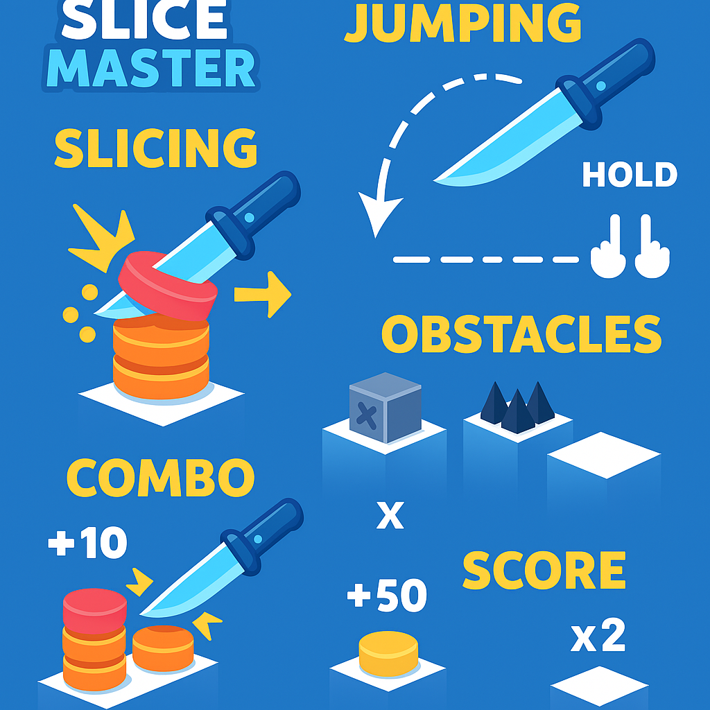 Slice Master gameplay mechanics including slicing logic, physics and combo flow