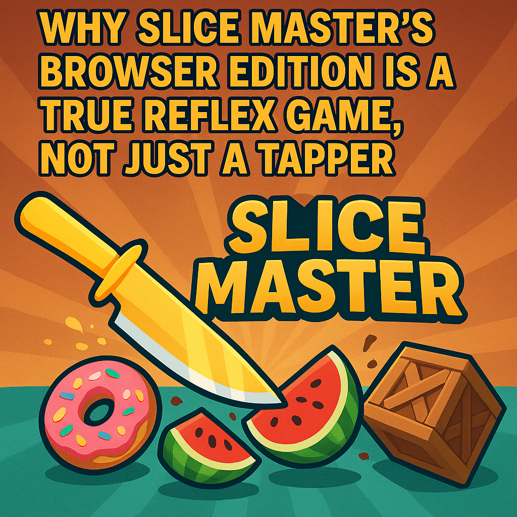 Slice Master browser gameplay with precise slicing timing and reflex control